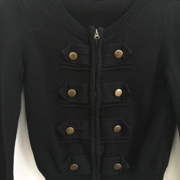 Cyber mon deal$ Cute Zip Up Sweater with Buttons - Picture 3 of 3